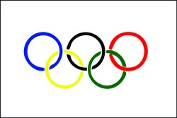 cerchi olimpici bandiera