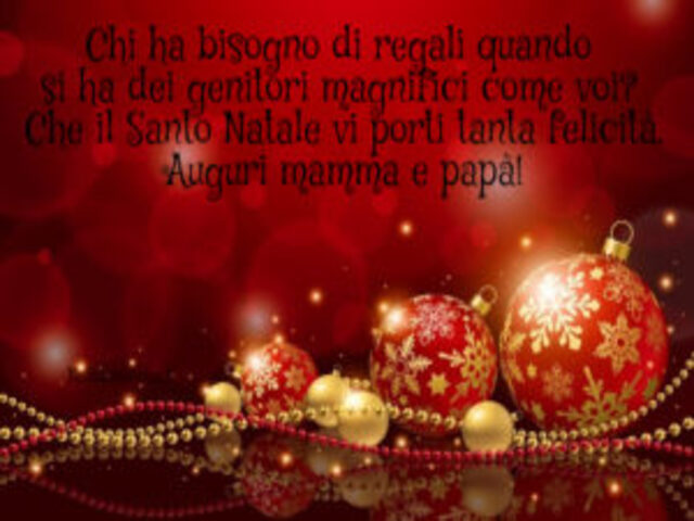 Auguri di natale per i genitori