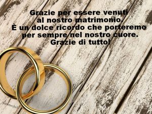 Frasi di ringraziamento matrimonio