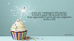 Grazie per i messaggi di auguri compleanno