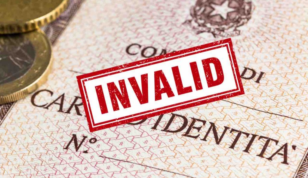Un documento non più valido